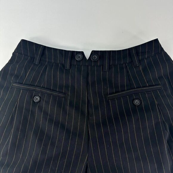 Free People Shorts Brown Size 4 Button Pinstripe Mini Shorts - Picture 7 of 11